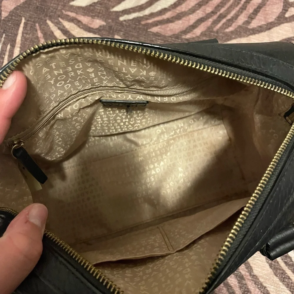 Kate Spade Black Textured Satchel